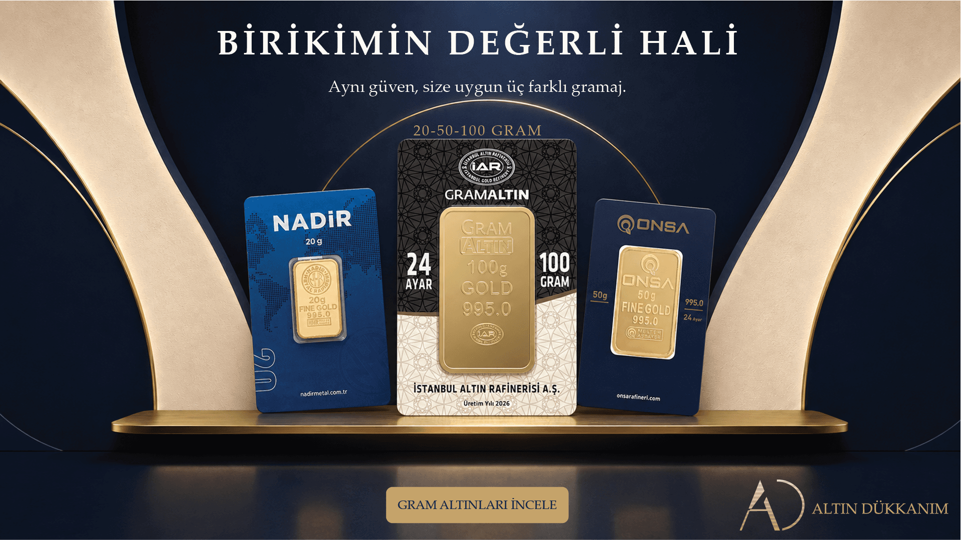 Gram külçe altın — Altın Dükkanım